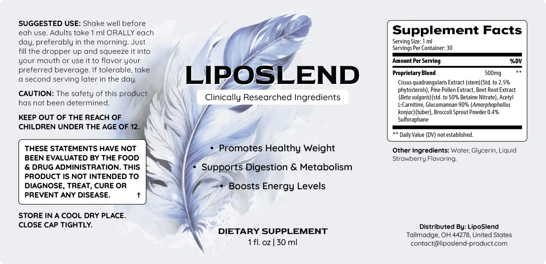 LipoSlend™ scientific refrences